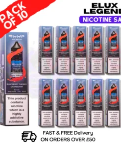 Blueberry Cherry Cranberry Elux Legend Nic Salt BOX OF 10